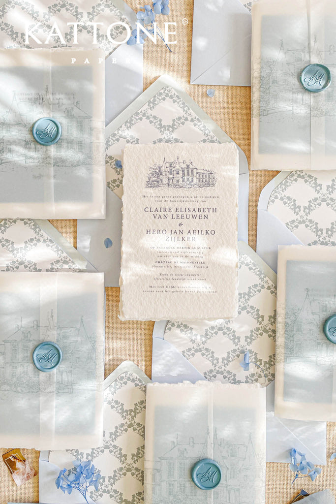 Etta Handmade Paper Wedding Invitations