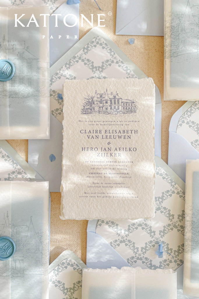Etta Handmade Paper Wedding Invitations