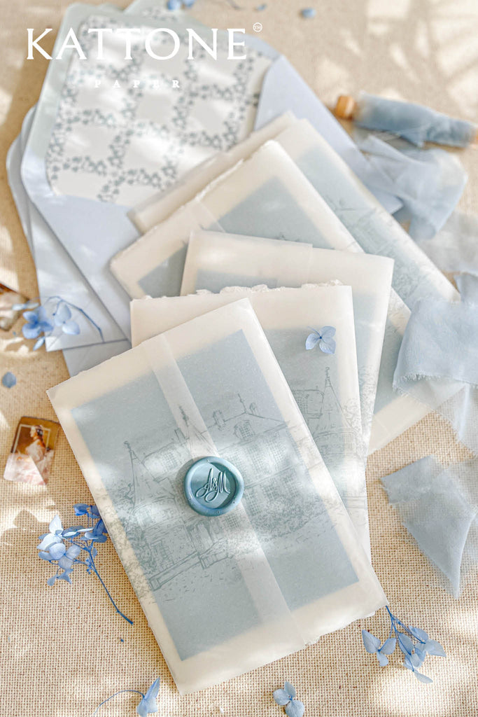 Etta Handmade Paper Wedding Invitations