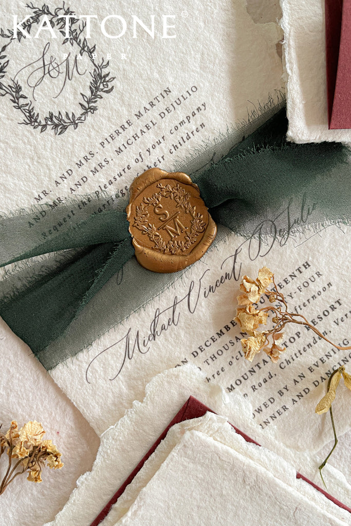 Asti Handmade Paper Wedding Invitation Sets