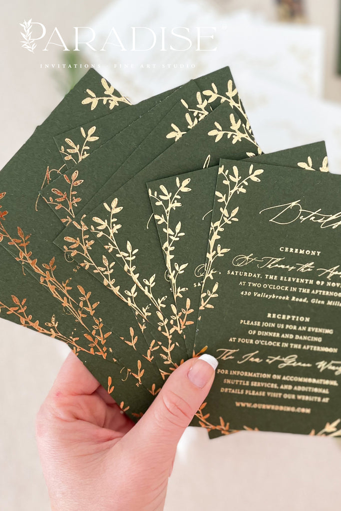 Hailey Gold Foil Wedding Invitation Sets