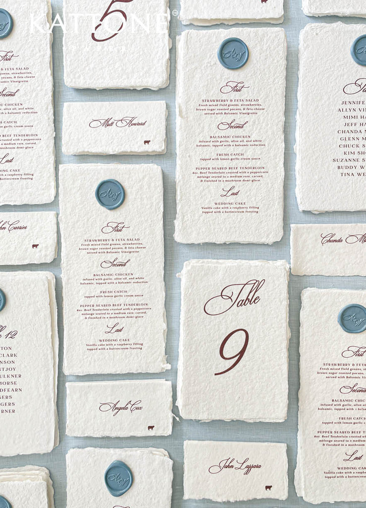 Dallyn Handmade Paper Table Numbers