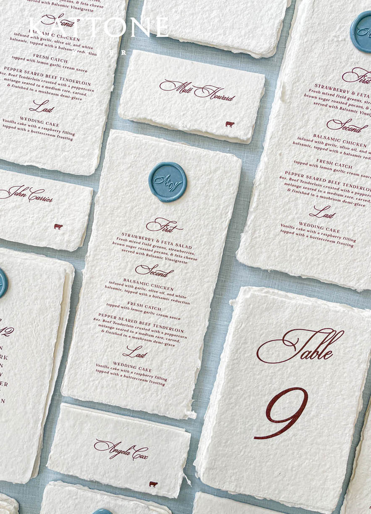 Dallyn Handmade Paper Table Numbers