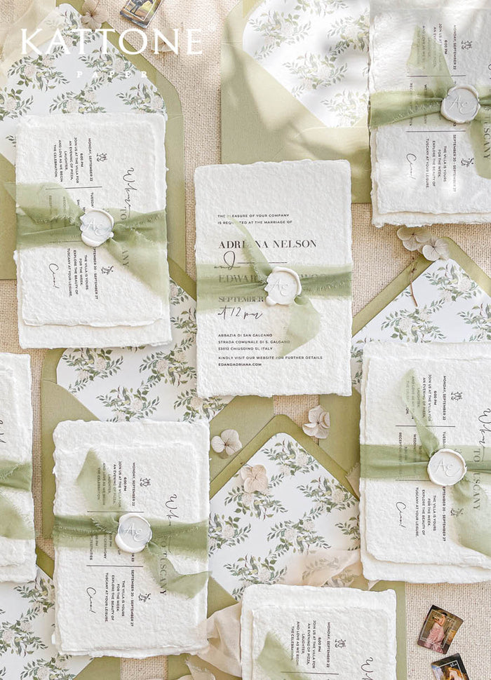 Alita Handmade Paper Wedding Invitation Sets