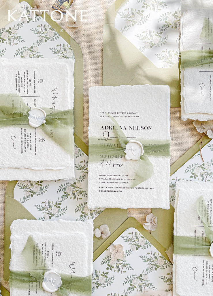 Alita Handmade Paper Wedding Invitation Sets