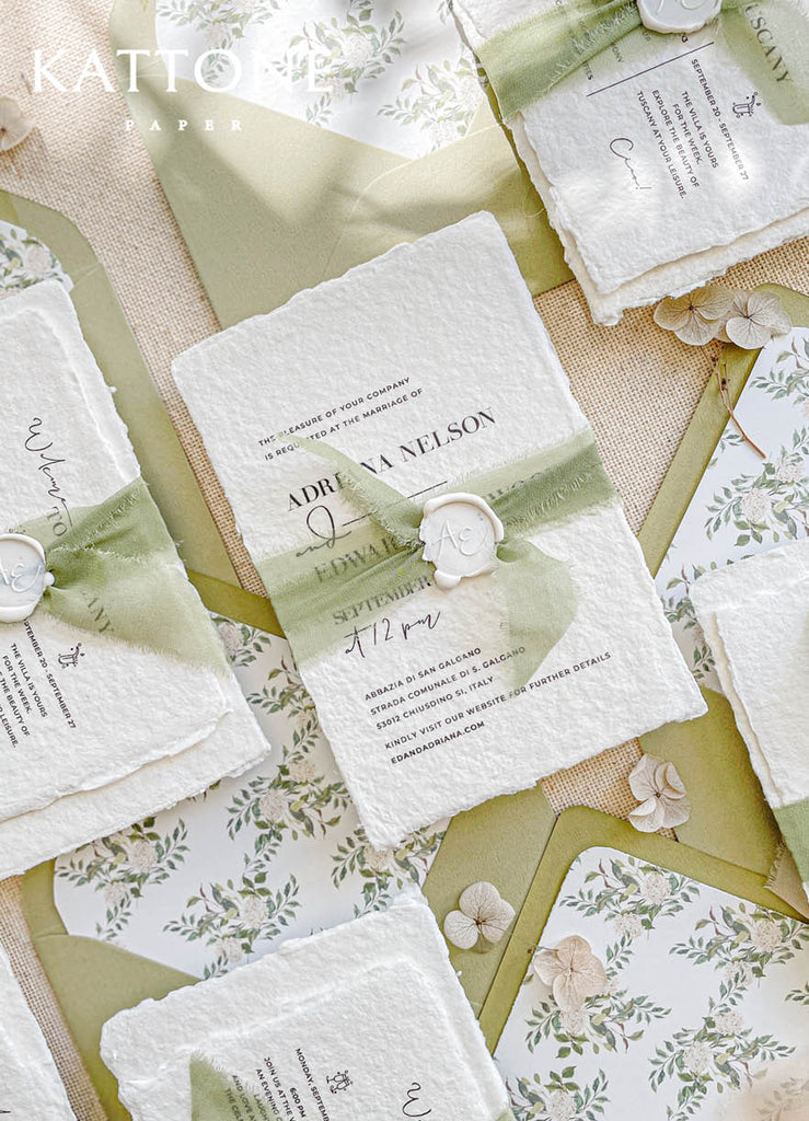 Alita Handmade Paper Wedding Invitation Sets