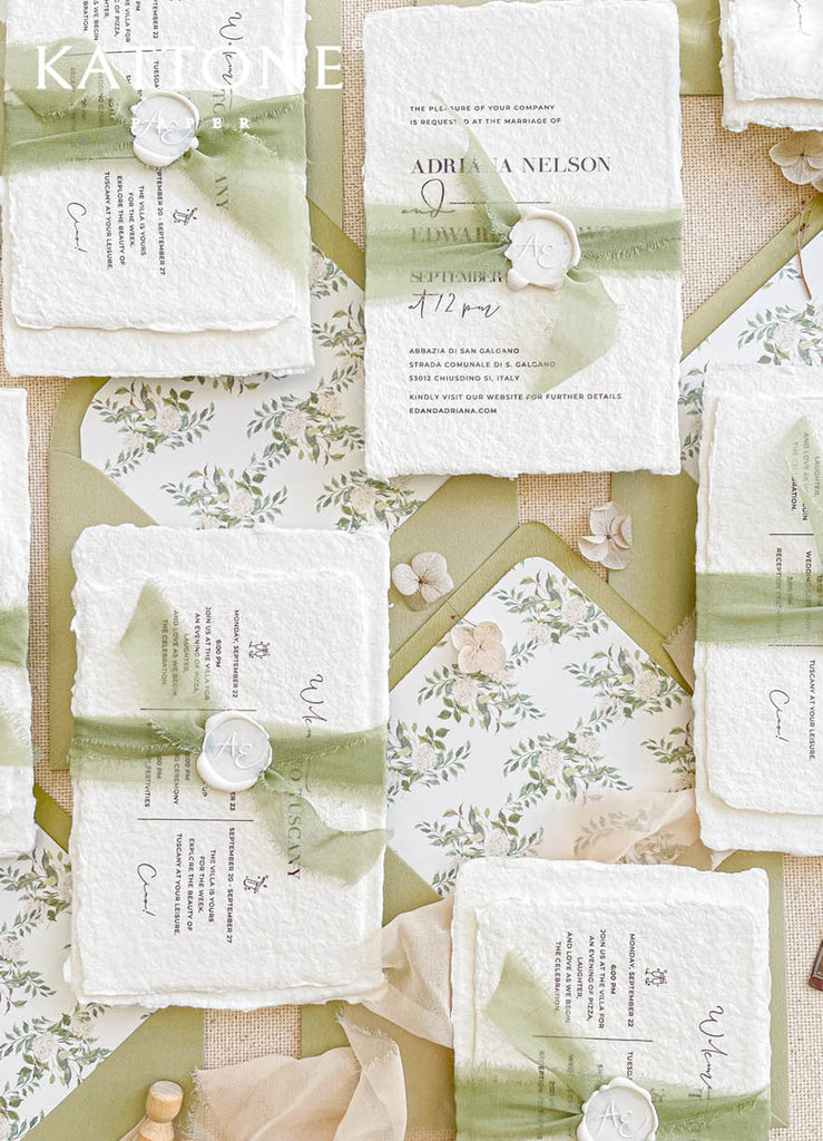 Alita Handmade Paper Wedding Invitation Sets