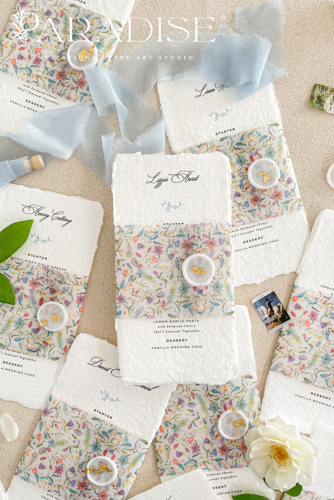 Serafina Handmade Paper Wedding Menus