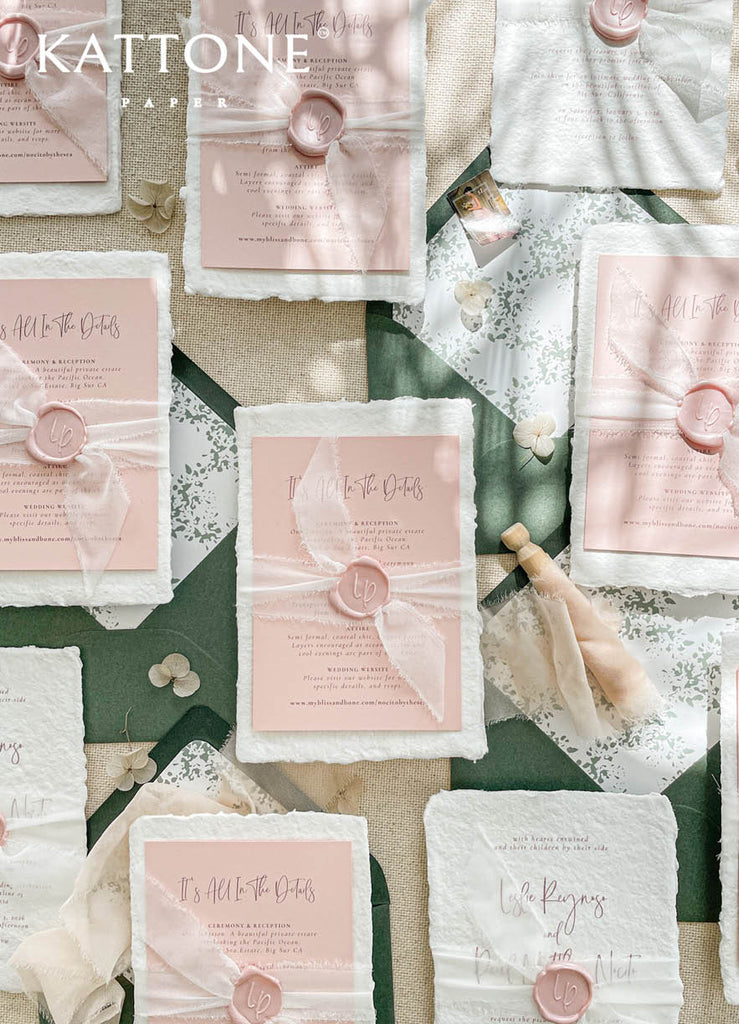 Amryn Handmade Paper Wedding Invitation Sets