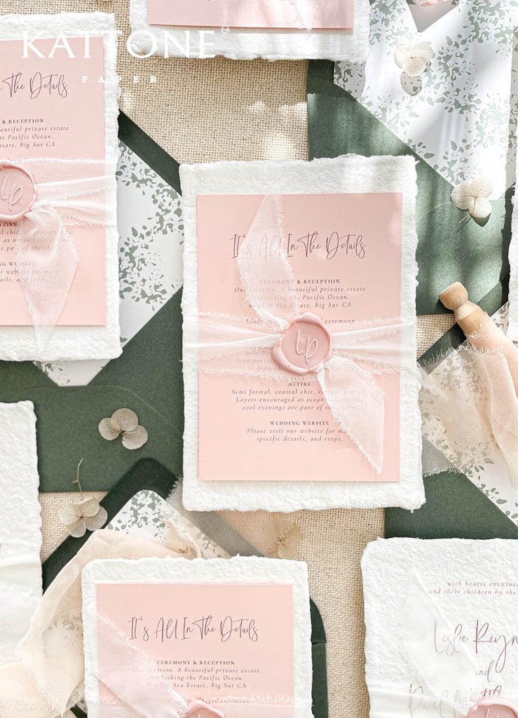 Amryn Handmade Paper Wedding Invitation Sets
