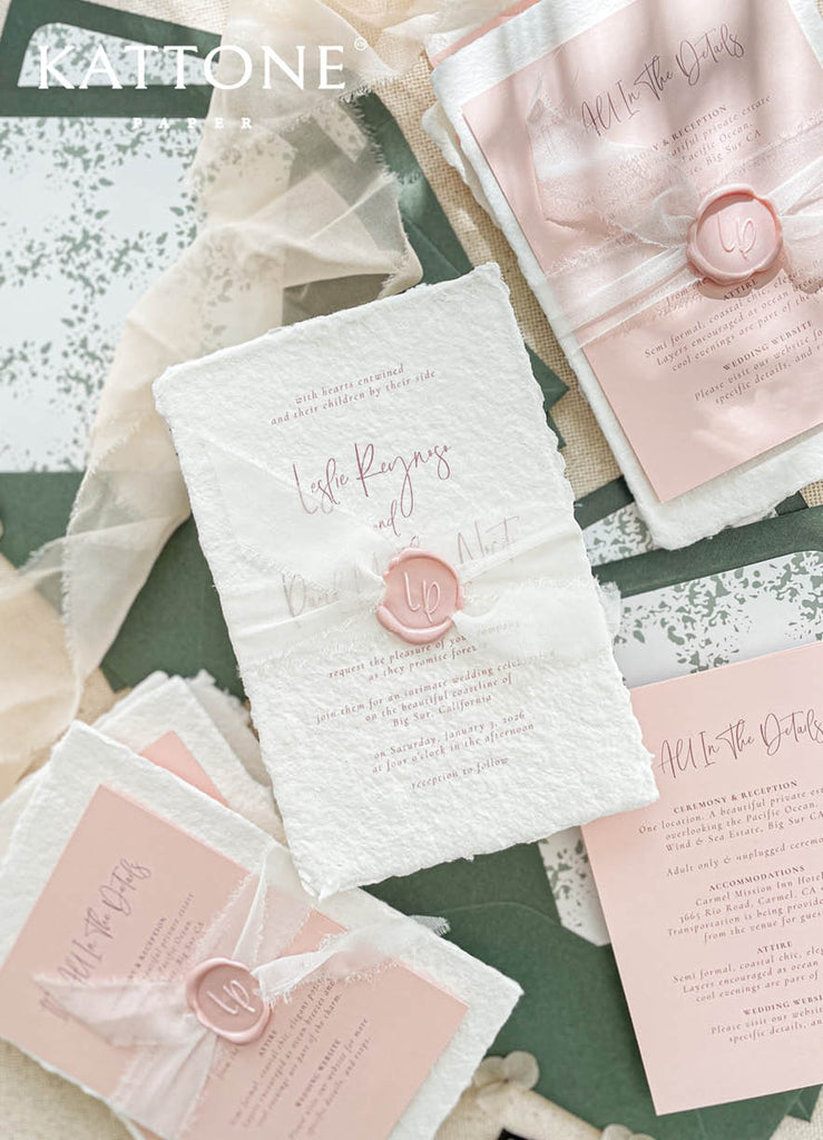Amryn Handmade Paper Wedding Invitation Sets