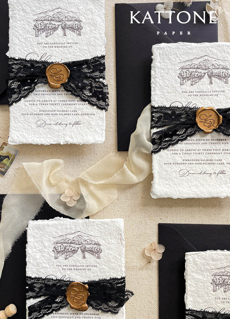 Analeia Handmade Paper Wedding Invitation Sets