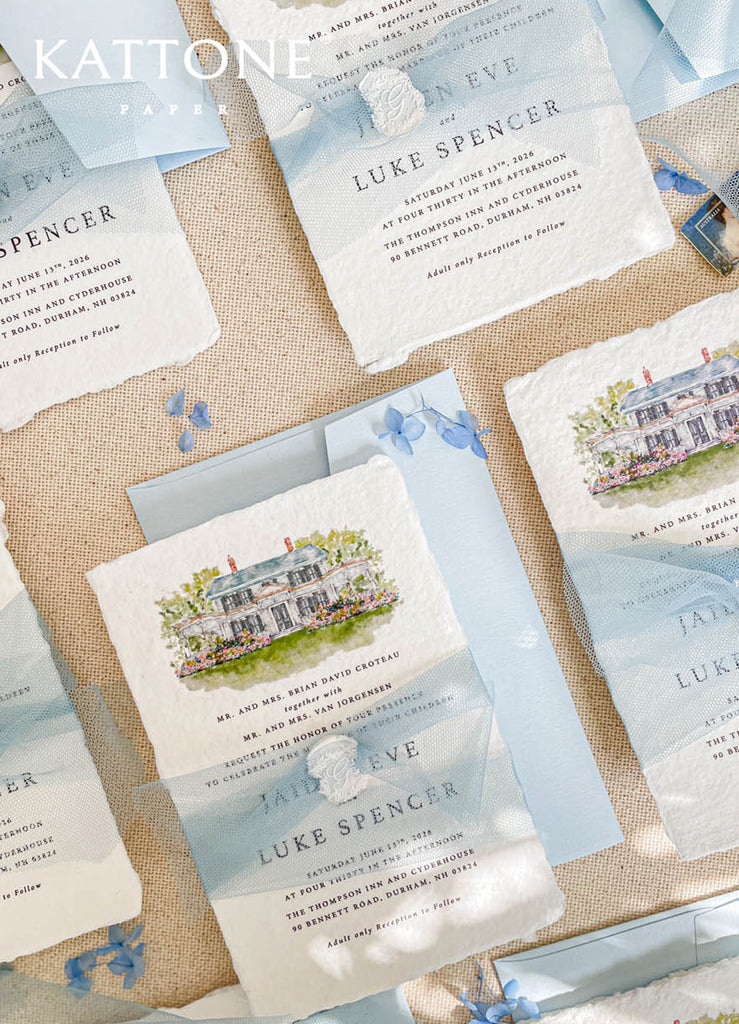 Aeris Handmade Paper Wedding Invitation Sets
