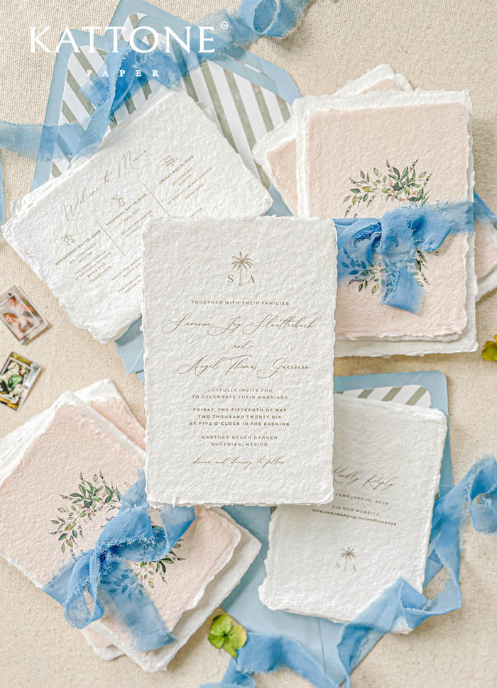 Bailee Handmade Paper Wedding Invitation Sets