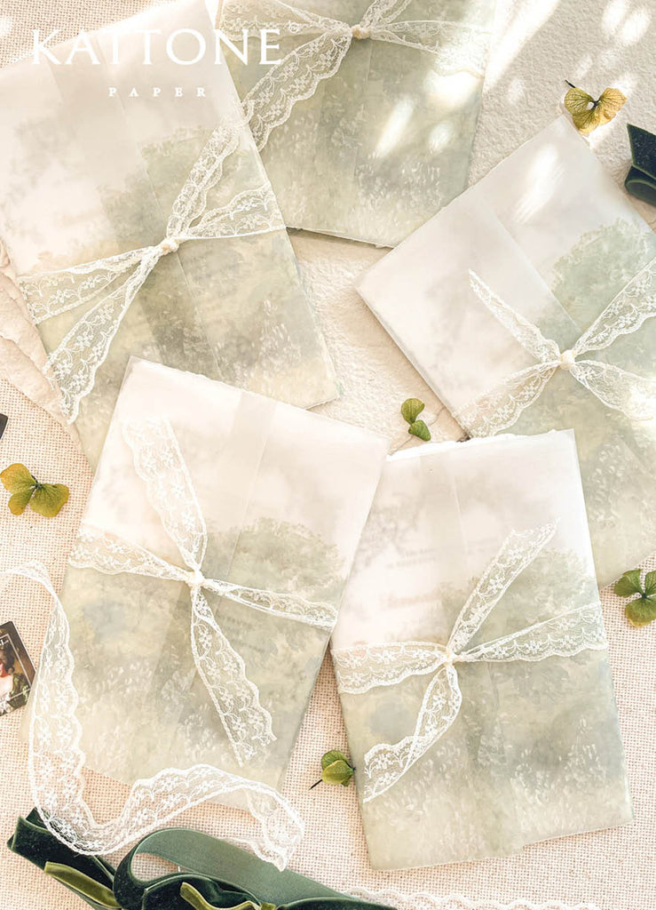 Bryony Handmade Paper Wedding Invitation Suite
