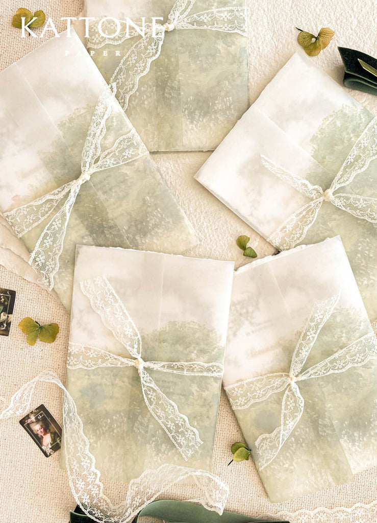 Bryony Handmade Paper Wedding Invitation Suite
