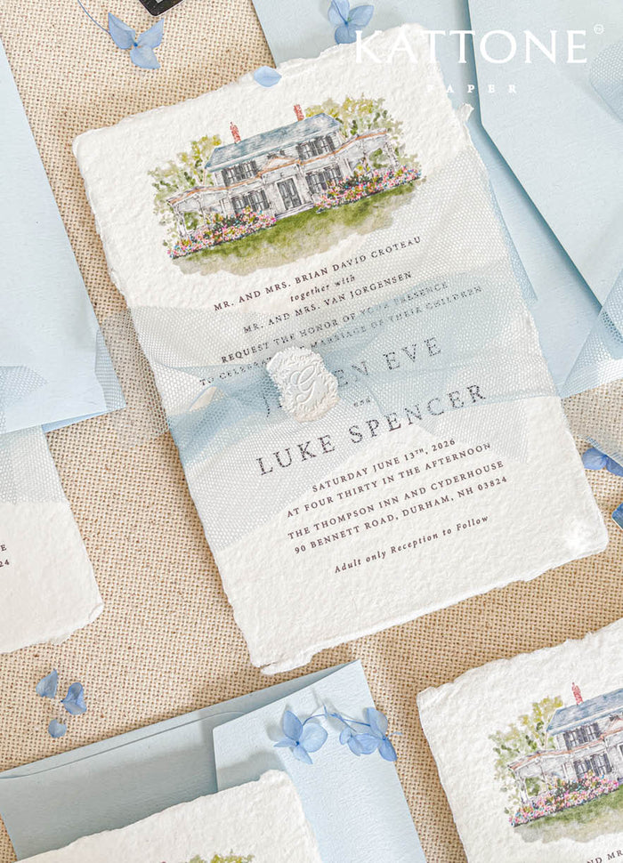 Aeris Handmade Paper Wedding Invitation Sets