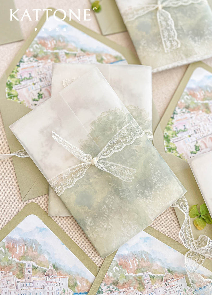 Bryony Handmade Paper Wedding Invitation Suite