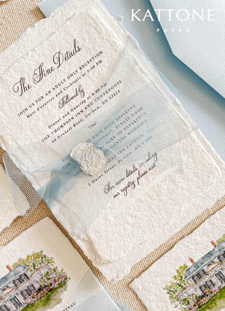 Aeris Handmade Paper Wedding Invitation Sets