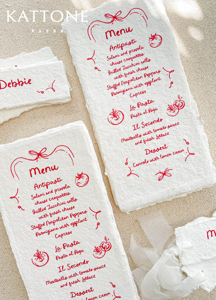 Brynn Whimsical Wedding Stationery, Wedding Menus