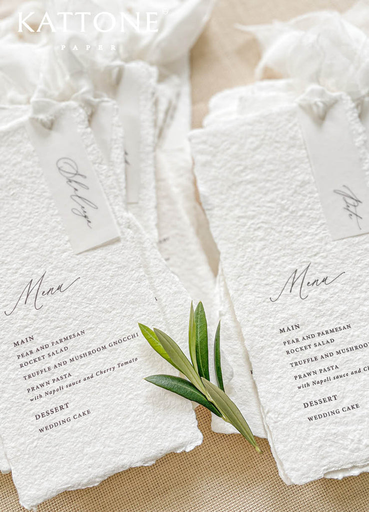 Courtney Handmade Paper Wedding Menus