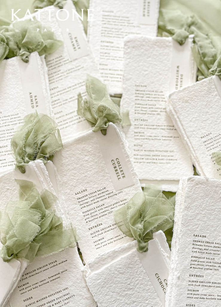 Courtney Handmade Paper Wedding Menus