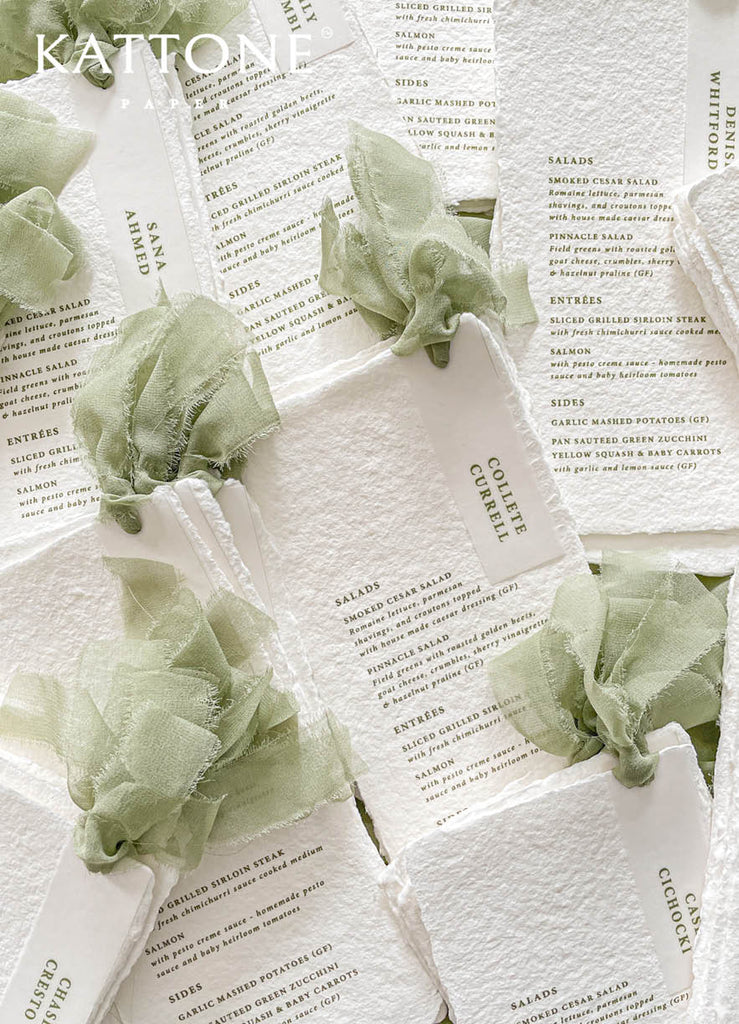 Courtney Handmade Paper Wedding Menus