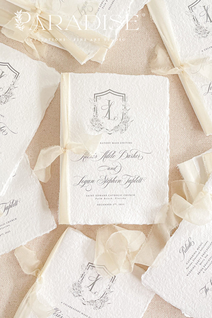 Maisy Handmade Paper Wedding Program