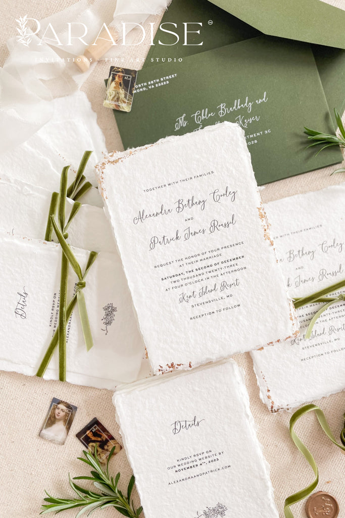 Sofia Handmade Paper Wedding Invitation Sets