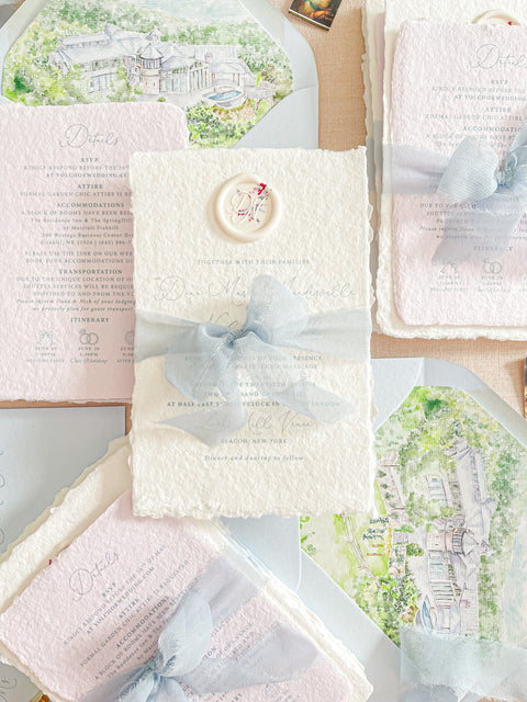 Wax Seals White with Rose Petals