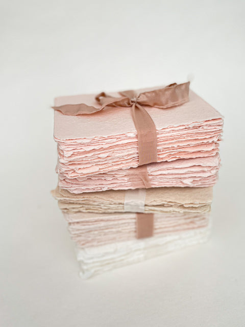 Shrimp Pink Handmade paper