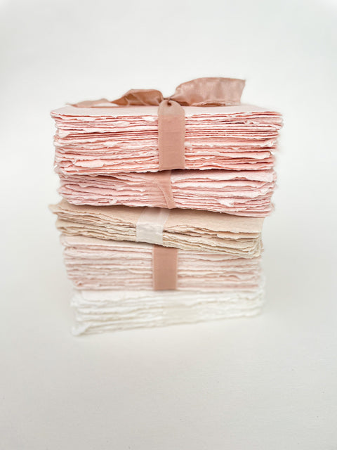 Shrimp Pink Handmade paper