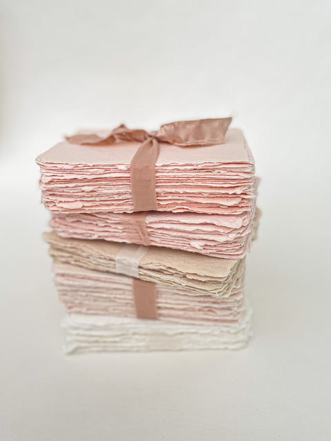 Shrimp Pink Handmade paper