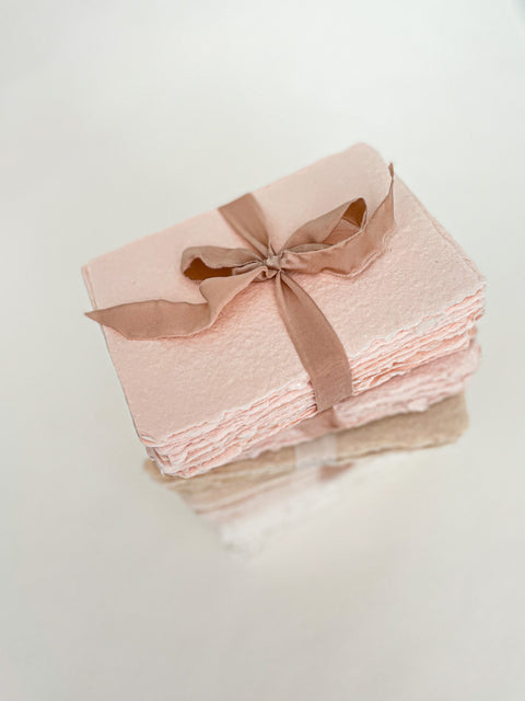 Shrimp Pink Handmade paper