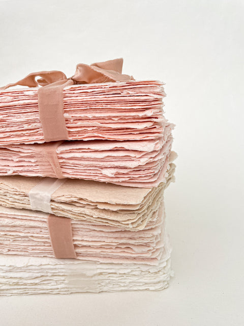 Shrimp Pink Handmade paper