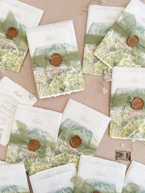 Hand-Illustrated Watercolor Venues & Scenery