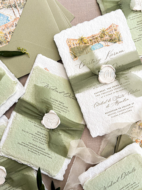 Hand-Illustrated Watercolor Venues & Scenery