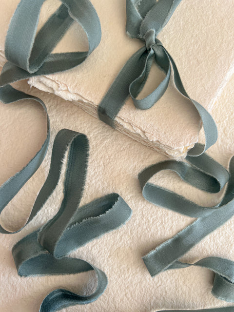 Silk Satin Ribbons Teal
