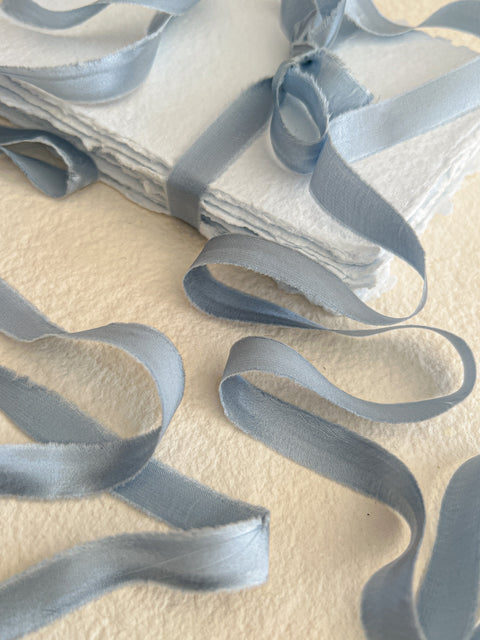 Silk Satin Ribbons Blue