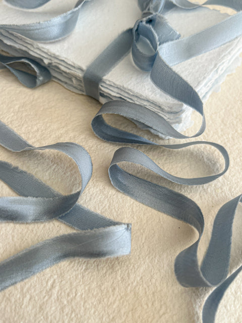 Silk Satin Ribbons Blue