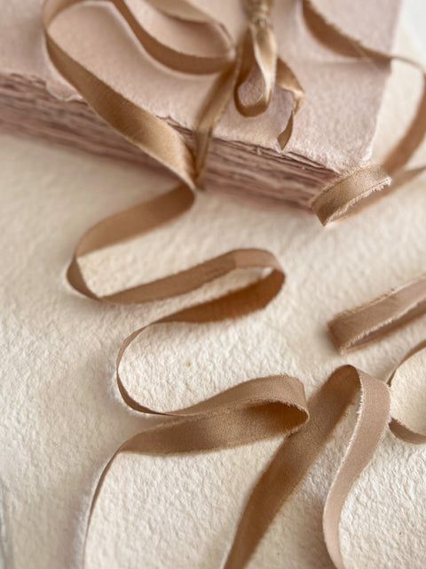 Silk Satin Ribbons Latte