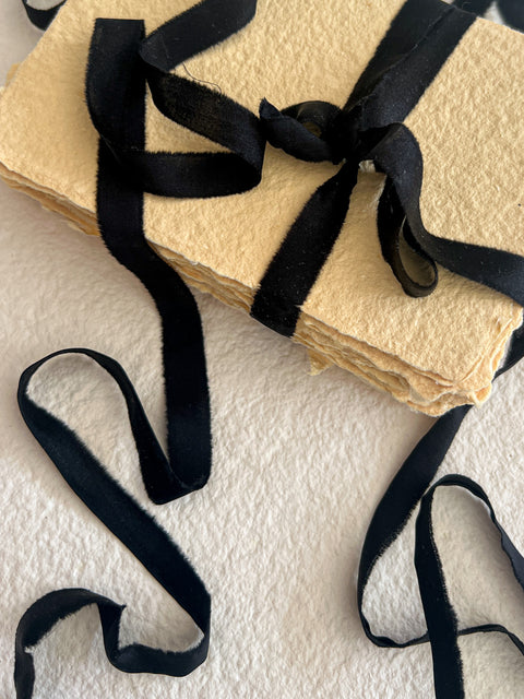 Silk Satin Ribbons Black