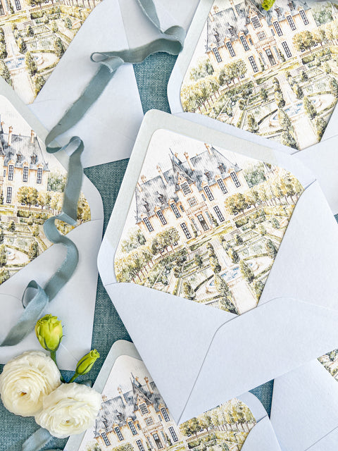 Envelope Liners Watercolor Hand-Drawn Illustrations