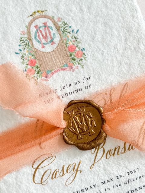 Hand-Illustrated Watercolor or Line Fine Art Monograms