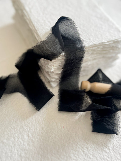 Silk Matte Ribbons Black