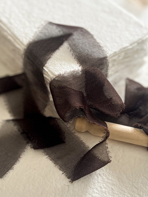 Silk Matte Ribbons Chocolate