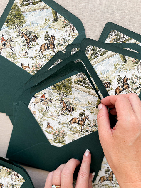 Envelope Liners Watercolor Hand-Drawn Illustrations