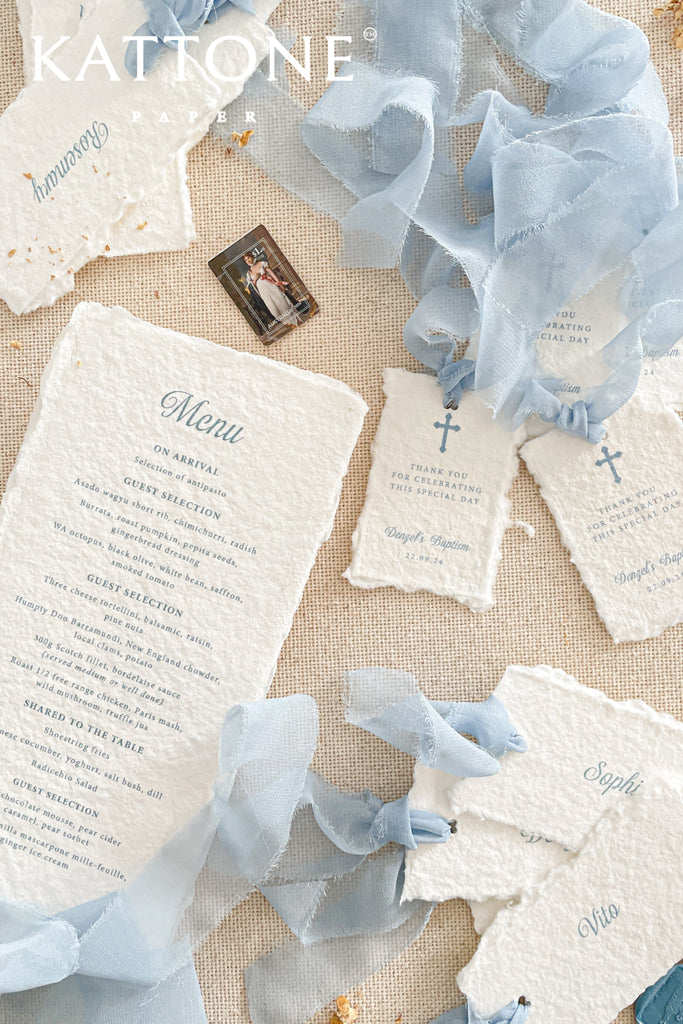 Gisella Handmade Paper Wedding Menus