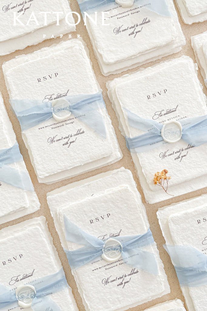 Bambina Handmade Paper Wedding Invitation Sets