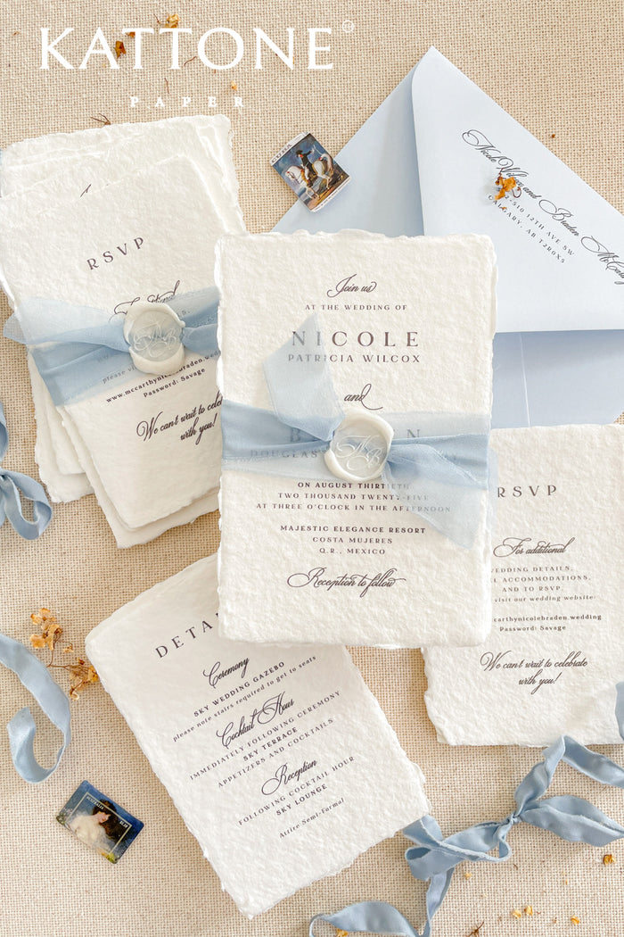 Bambina Handmade Paper Wedding Invitation Sets